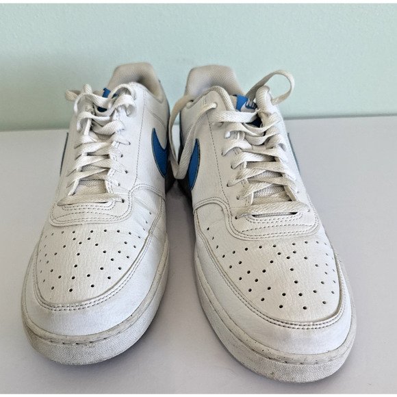 Nike Court Vision Low Shoes Mens Size 12 White Blue DH2987-105 Casual Sneakers - Picture 2 of 7